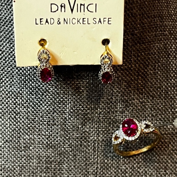 Red Garnet Necklace Set - Picture 2 of 8